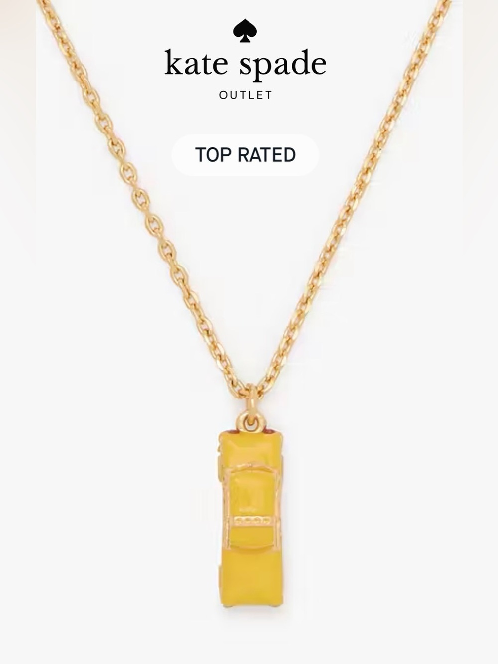 Kate Spade- Hit The City Taxi Pendant Necklace